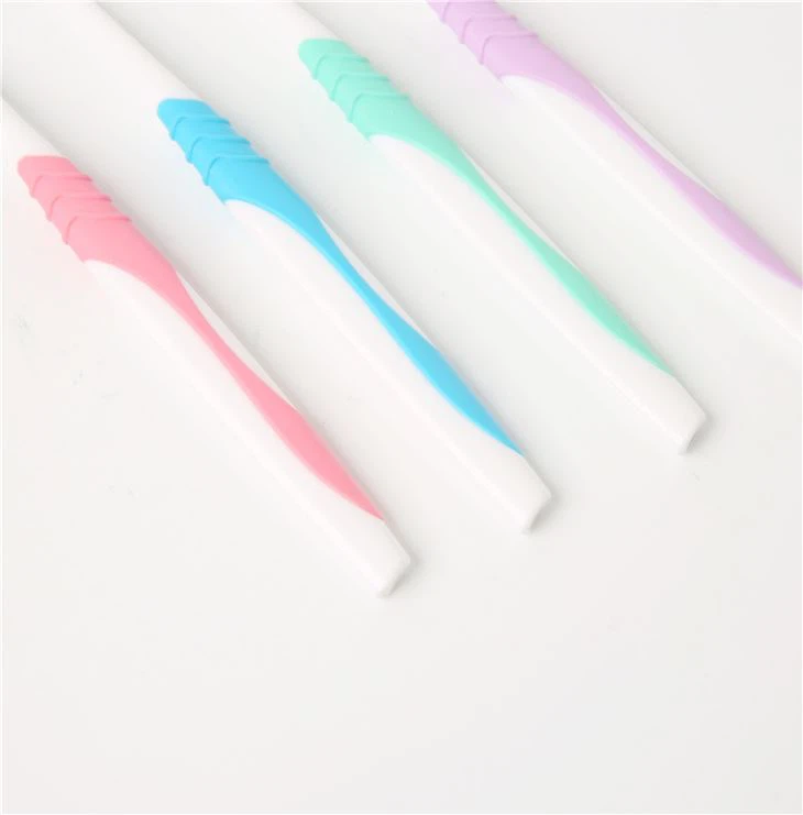 travel toothbrush set with soft rubber
